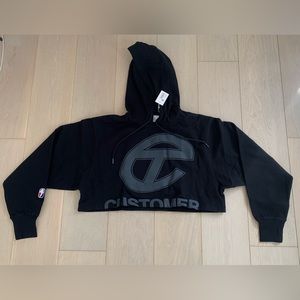 Telfar Crop Hoodie - Black XS/S